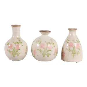 DAMIENLEY SET OF 3 PINK VASES 6 (IN) 1