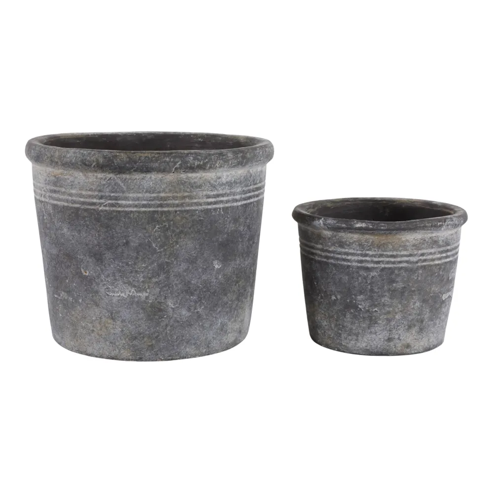 KENDALLWICK SET OF 2 BROWN PLANTER 8 (IN)