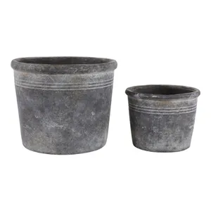KENDALLWICK SET OF 2 BROWN PLANTER 8 (IN) 4