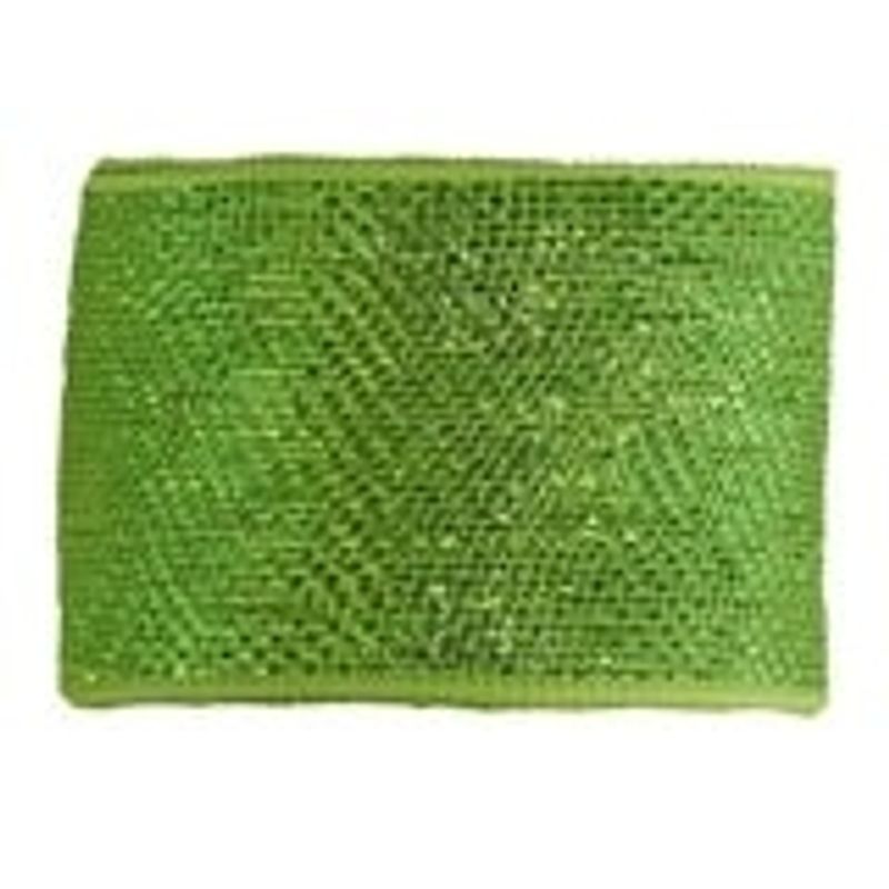 4" x 25yds Metallic Mesh, Apple Green