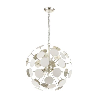 Modish 21″ Wide 6-Light Chandelier - Matte White