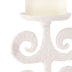 Curled Fern Candleholder - White 3