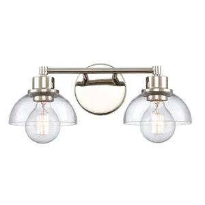 Julian 16″ Wide 2-Light Vanity Light - Polished Nickel 1