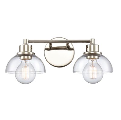 Julian 16″ Wide 2-Light Vanity Light - Polished Nickel
