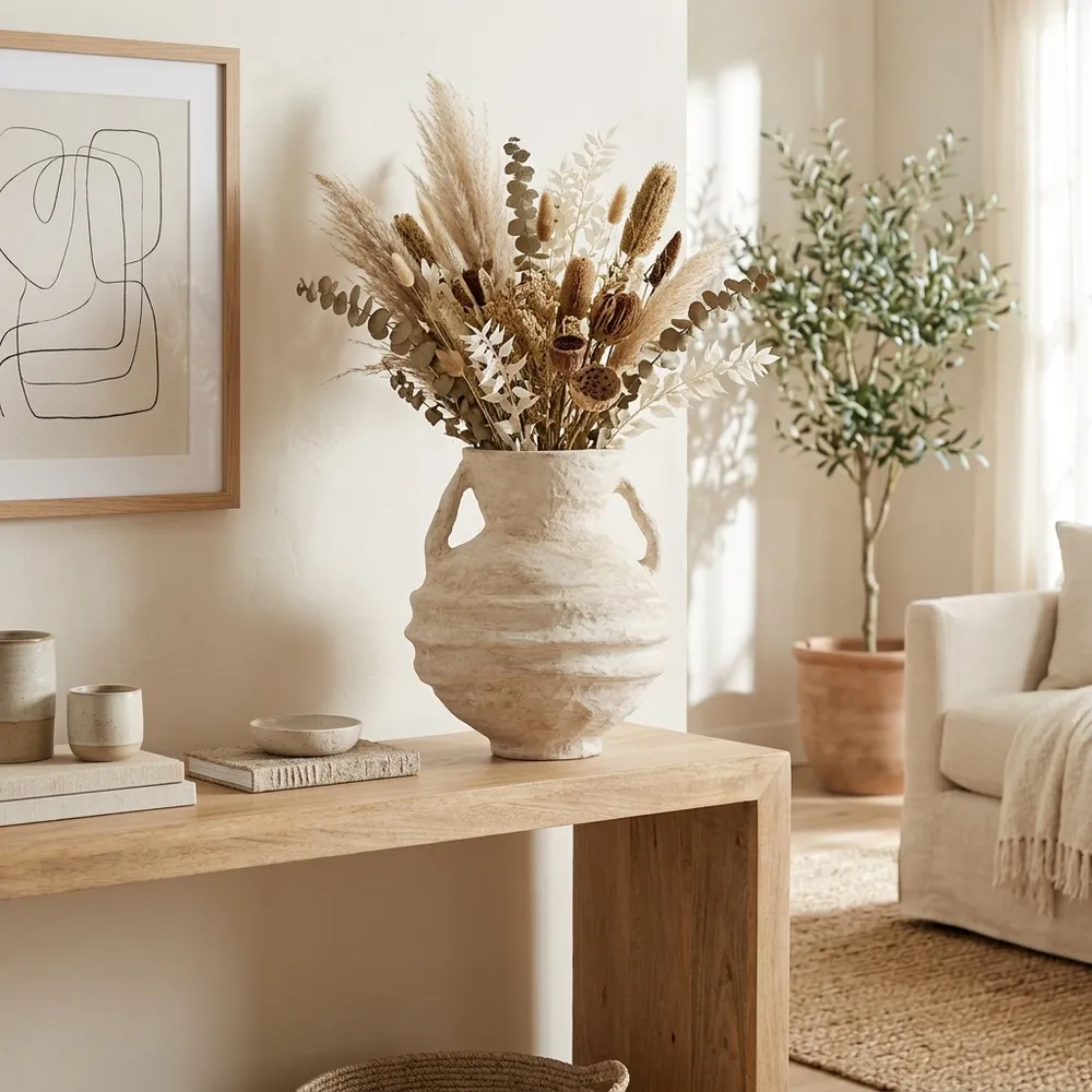 FERRIS WHITE VASE 15 (IN)