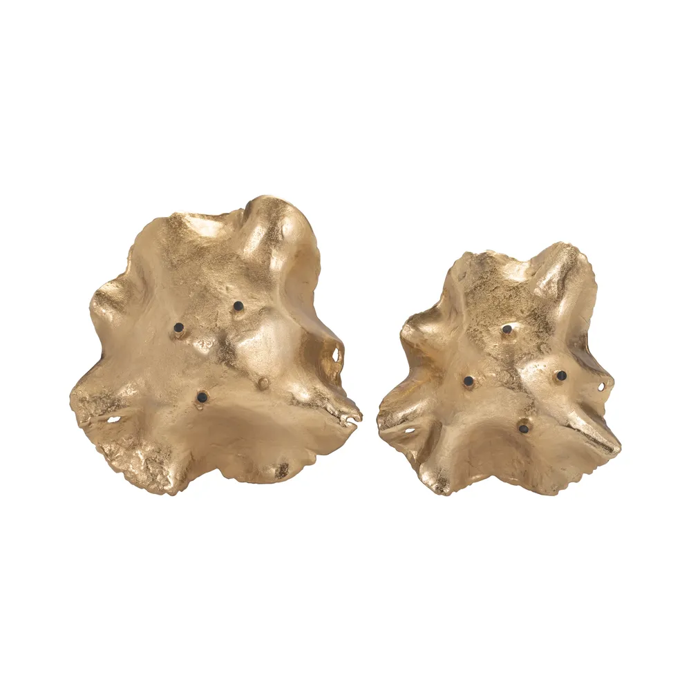 HAWLEYPORT SET OF 2 GOLD BOWLS 5 (IN)