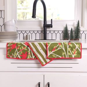 Red Cardinals Eco Dish Cloths (Set of 3) 3