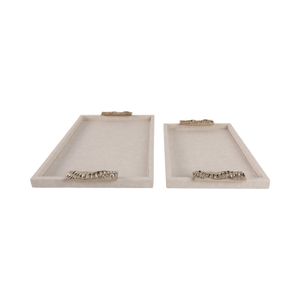 LANE SET OF 2 IVORY TRAY 1 (IN) 4