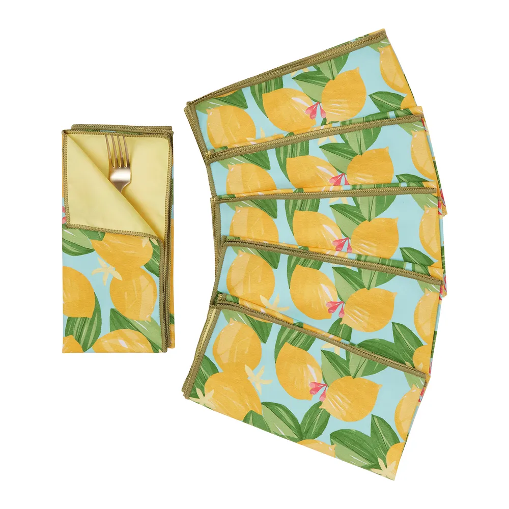 Lemon Blossoms Eco Dinner Napkins (Set of 6)