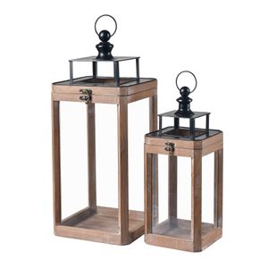 Dowd Lantern - Set of 2 Brown 1
