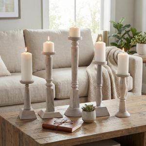 MERCERMOOR SET OF 5 BROWN CANDLESTICK 22 (IN) 10
