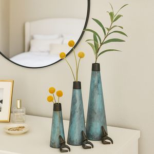 SLATERPORT SET OF 3 GREEN VASES 23 (IN) 12