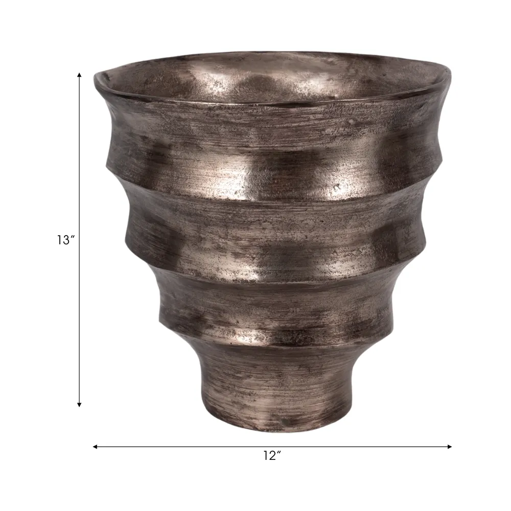 DASHSTONE SILVER VASE 13 (IN)