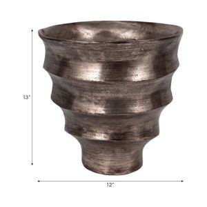 DASHSTONE SILVER VASE 13 (IN) 9