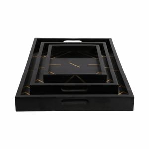 VINSONVIEW SET OF 3 BLACK TRAY 2 (IN) 4