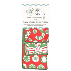 Candy Cane Joy Eco Dish Cloth (Set of 3) 3