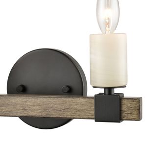 Stone Manor 12″ Wide 2-Light Vanity Light - Matte Black 4