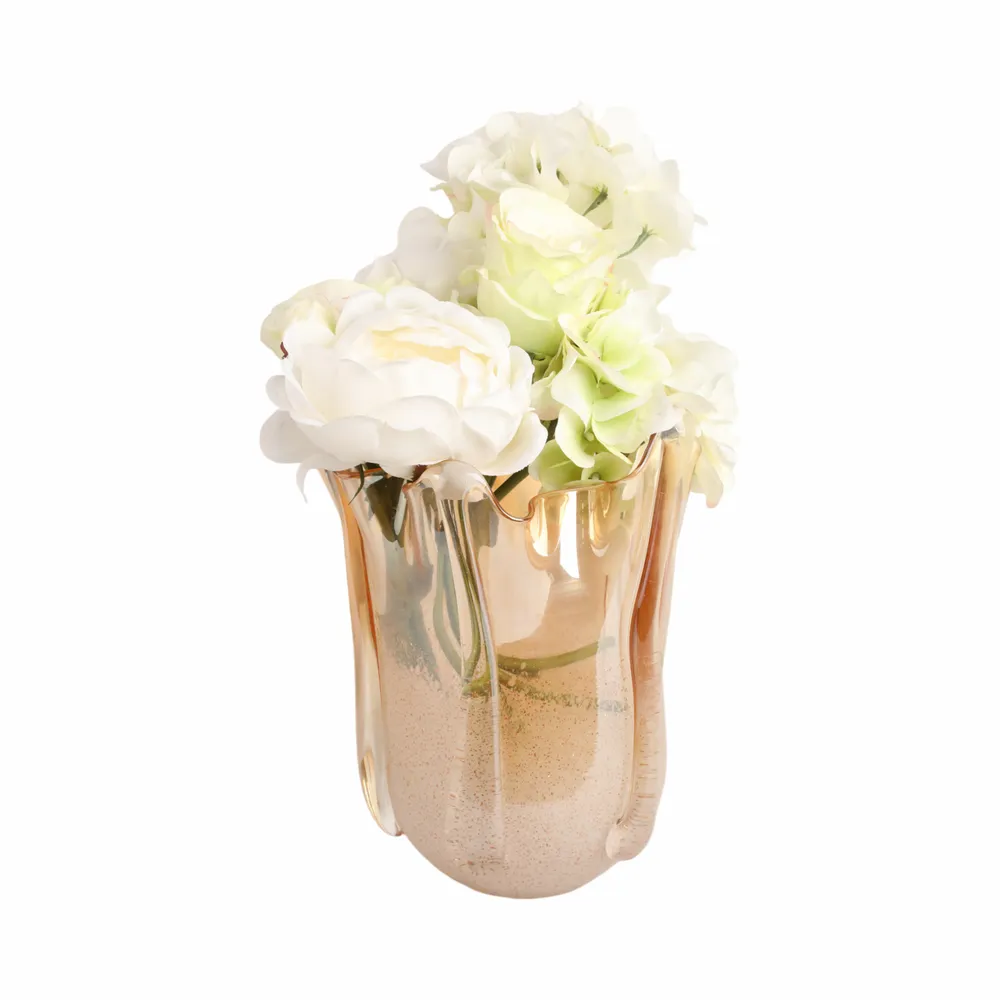 DAXTONROSE TAN GLASS VASE 10 (IN)
