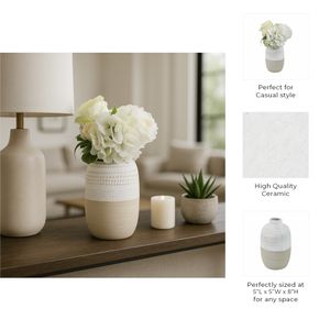 RIPLEYBEACH IVORY VASE 8 (IN) 10
