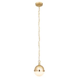 Harmelin 7'' Wide 1-Light Mini Pendant - Satin Brass 1