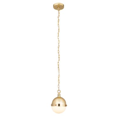 Harmelin 7″ Wide 1-Light Mini Pendant - Satin Brass