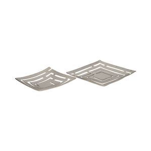 GRAHAMHAVEN SET OF 2 SILVER METAL 3 (IN) 3