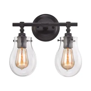 Jaelyn 13″ Wide 2-Light Vanity Light - Oil Rubbed Bronze 1