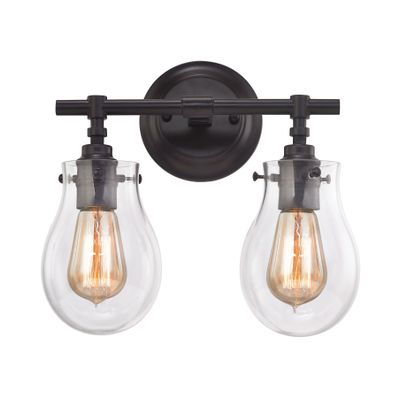 Jaelyn 13″ Wide 2-Light Vanity Light - Oil Rubbed Bronze