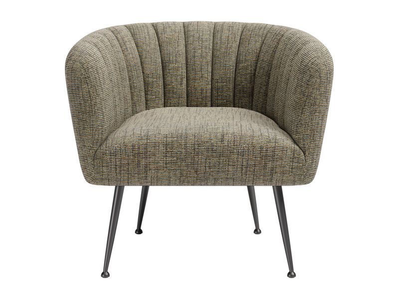 Deco Accent Chair Green Tweed 4