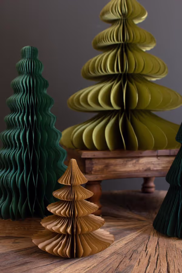 Set of 5 Paper Accordion Christmas Trees