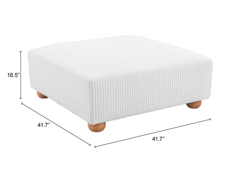 Tayte Ottoman White 9