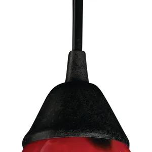 Classico 5'' Wide 1-Light Mini Pendant - Dark Rust with Fire Red Glass 3