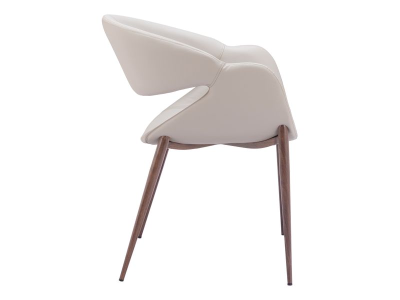 Limay Dining Chair Beige & Walnut 3