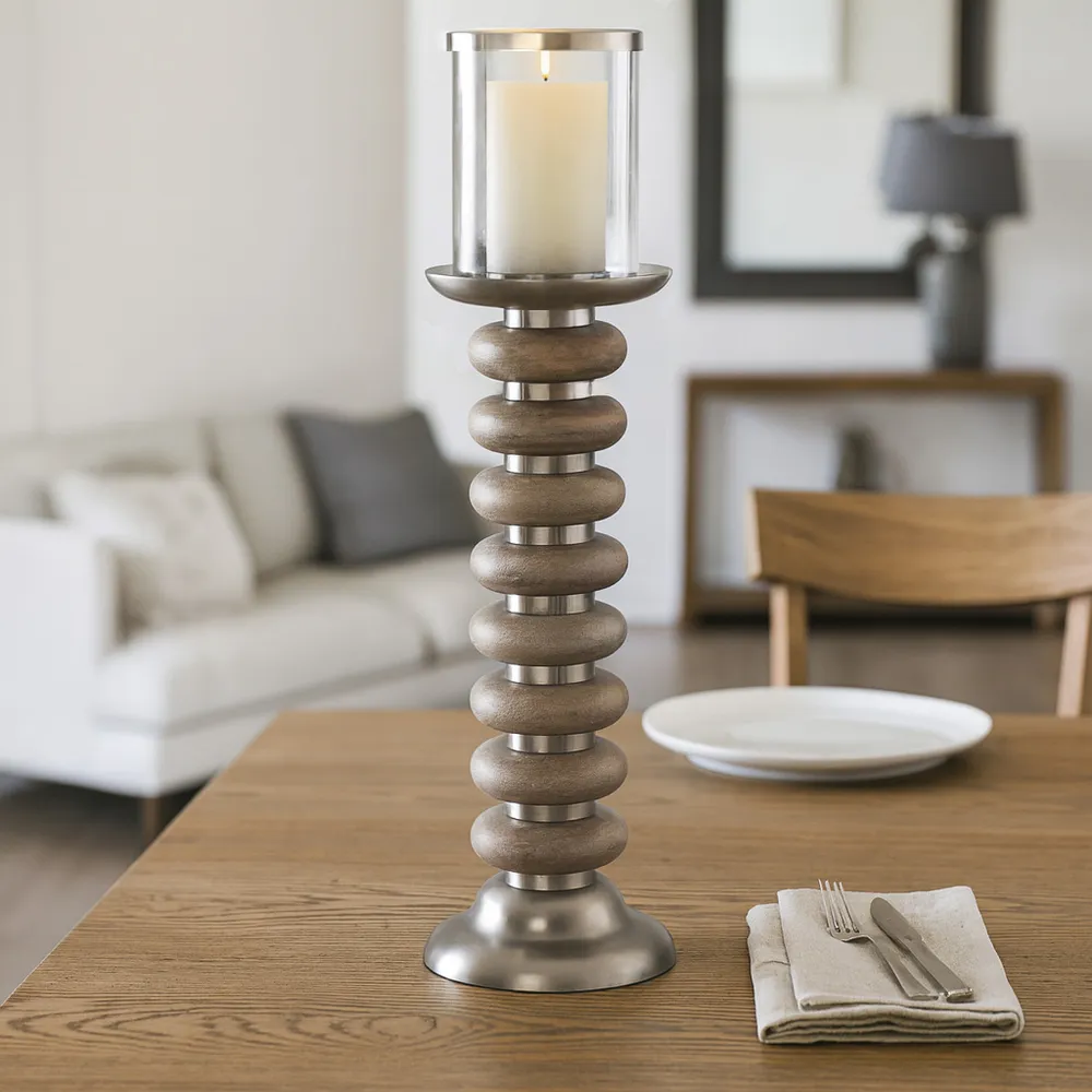 CULLENLAND TAN CANDLE HOLDER 20 (IN)