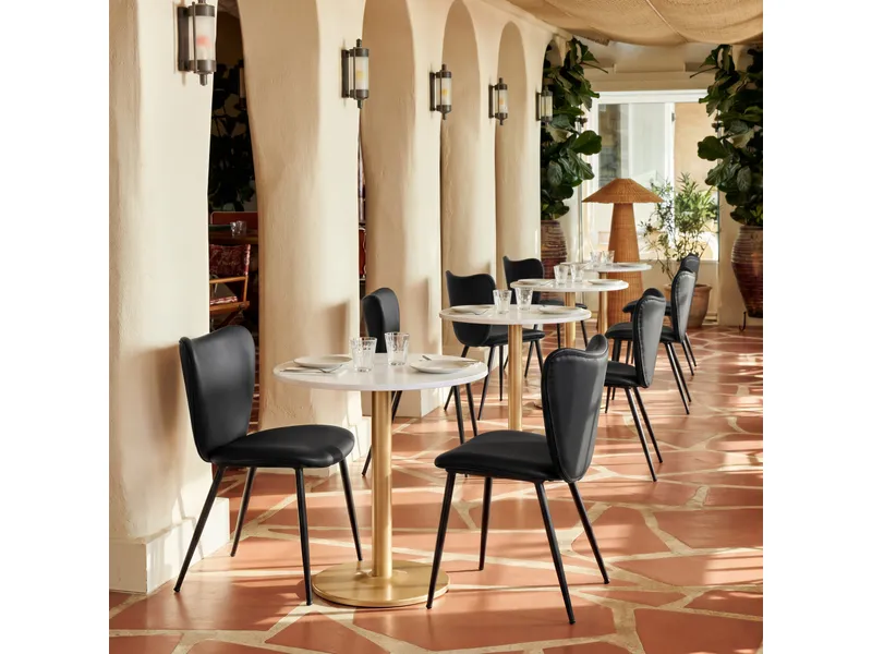 Alto Bistro Table White & Gold 9