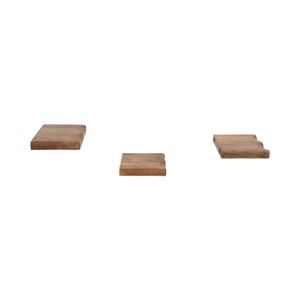 ATLASTON SET OF 3 BROWN WALL SHELF 1 (IN) 4
