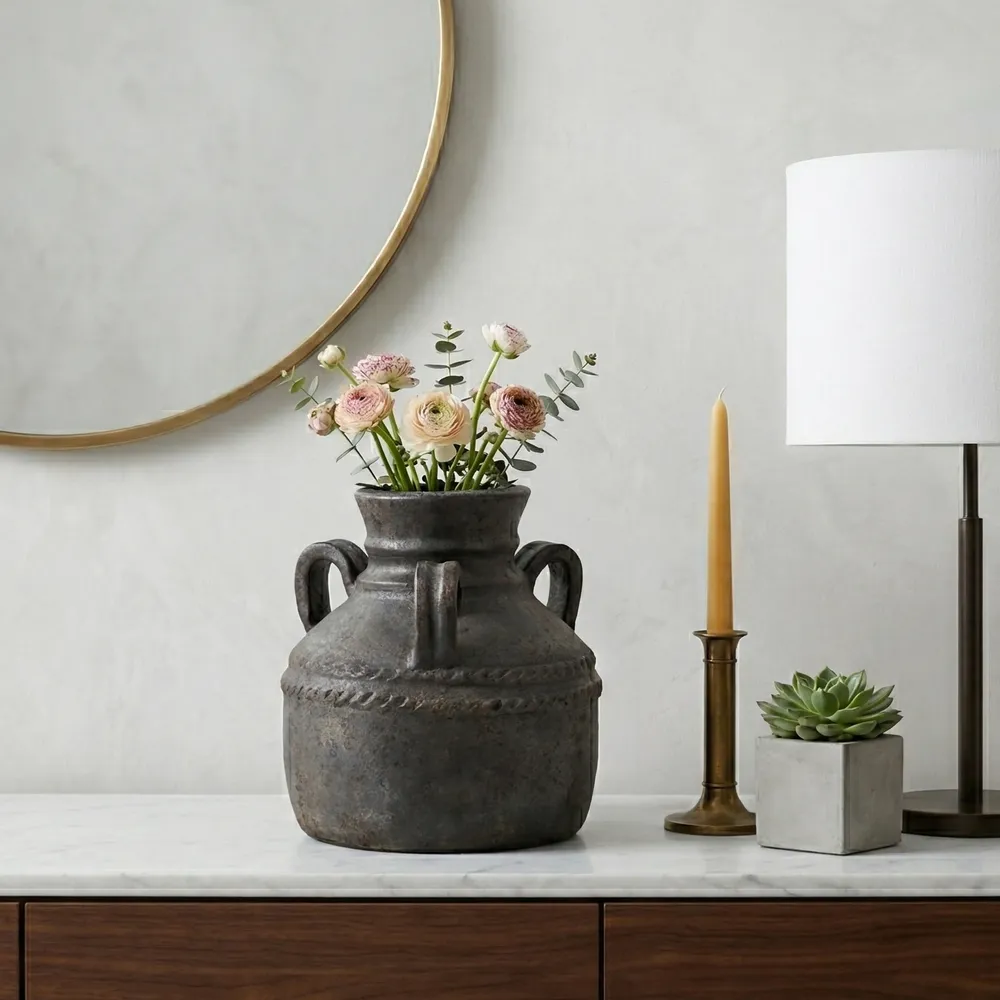 NOELWIND BLACK VASE 12 (IN)