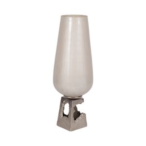 GRANTHAMLEY WHITE GLASS VASE 19 (IN) 4
