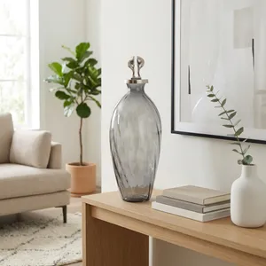 FORDHAMDALE GRAY GLASS VASE 21 (IN) 10