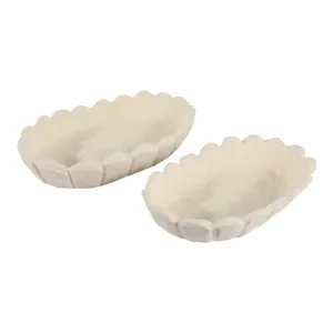 HARKENRIDGE SET OF 2 IVORY BOWLS 3 (IN) 4