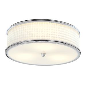 Prism 16.75'' Wide 3-Light Flush Mount - Polished Nickel 1