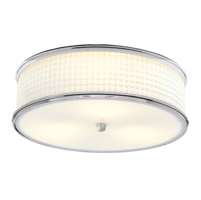 Prism 16.75″ Wide 3-Light Flush Mount - Polished Nickel