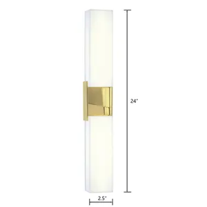 Artemis 24'' High Integrated LED Sconce - Satin Brass 2
