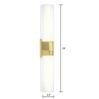 Artemis 24″ High Integrated LED Sconce - Satin Brass