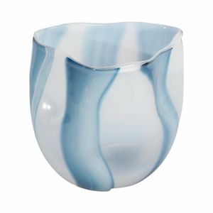 BIRCHBURN BLUE GLASS VASE 8 (IN) 4