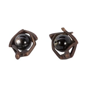 CLIFTONRUN SET OF 2 BLACK ORBS 8 (IN) 7