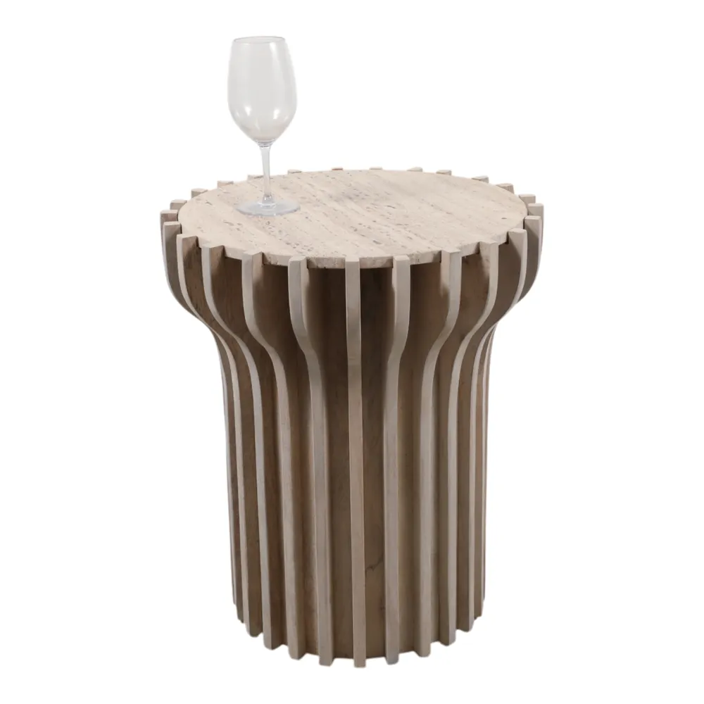 INGRIDBEACH WHITE TABLE 25 (IN)