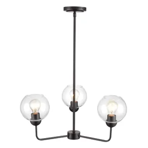 Boman 23'' Wide 3-Light Chandelier - Oil Rubbed Bronze 4