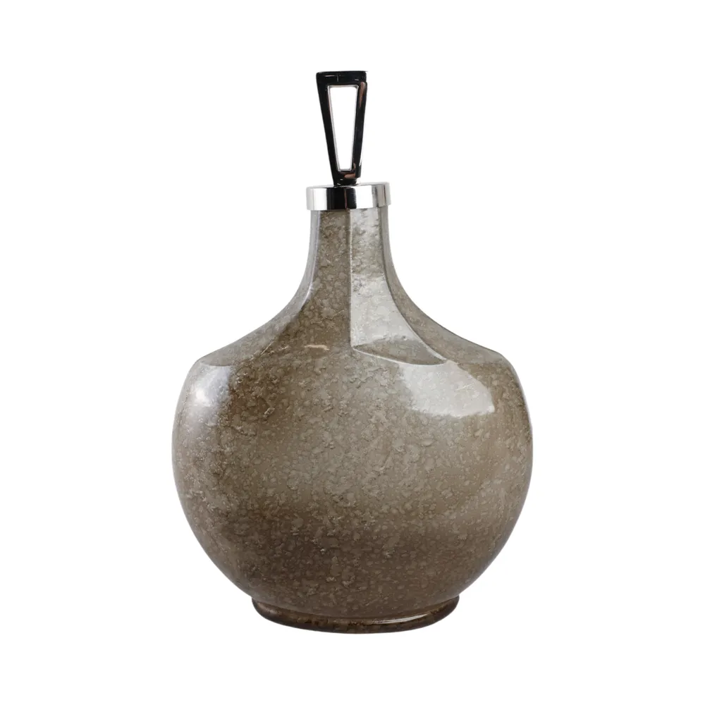 TATUMMORE WHITE GLASS VASE 20 (IN)