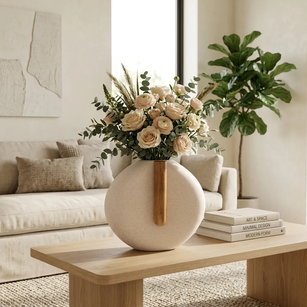 FINTONSIDE WHITE VASE 15 (IN)